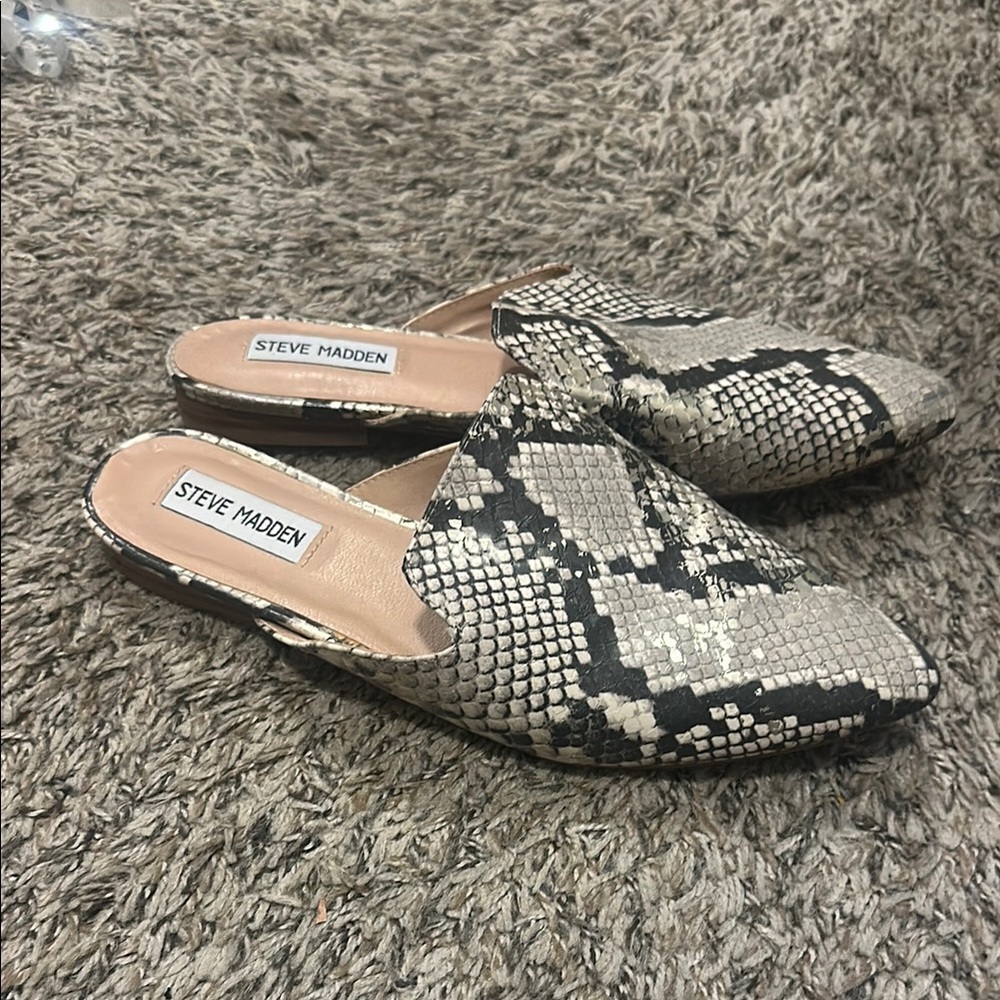 Steve Madden Women's Snake Print Mules